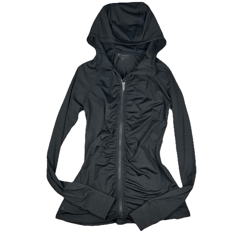 Athleta Women's Crosscurrent SPF Zip-Up Jacket Size XS, Black - Picture 3 of 5